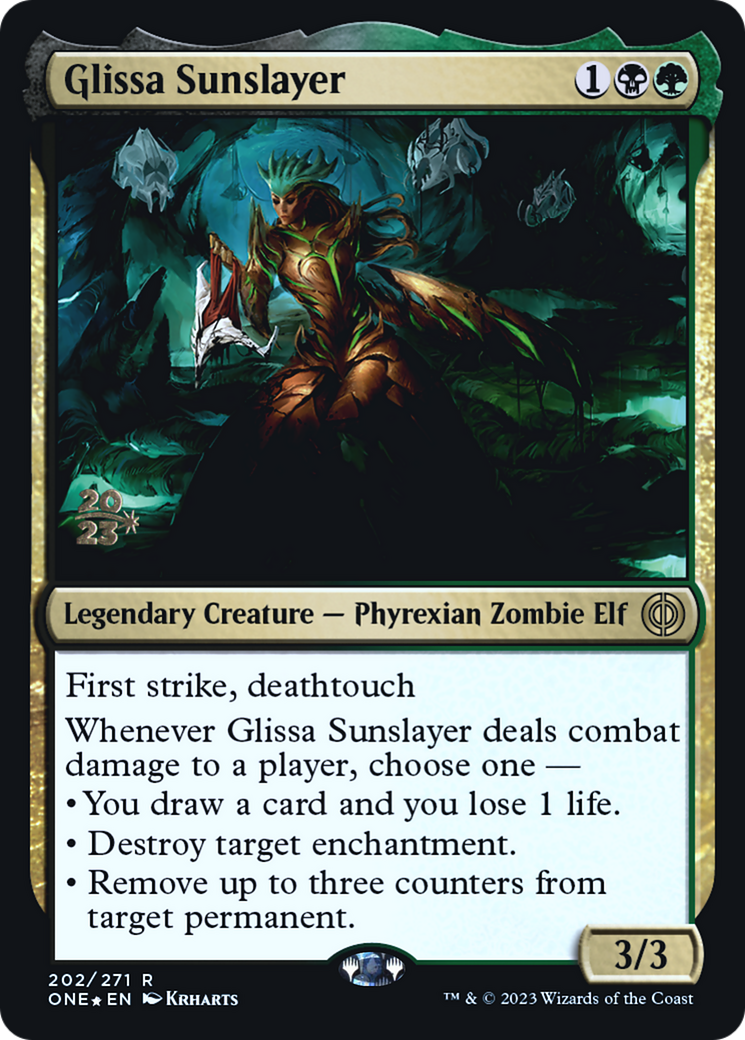 Glissa Sunslayer [Phyrexia: All Will Be One Prerelease Promos] | Gamers Paradise