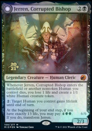 Jerren, Corrupted Bishop // Ormendahl, the Corrupted [Innistrad: Midnight Hunt Prerelease Promos] | Gamers Paradise