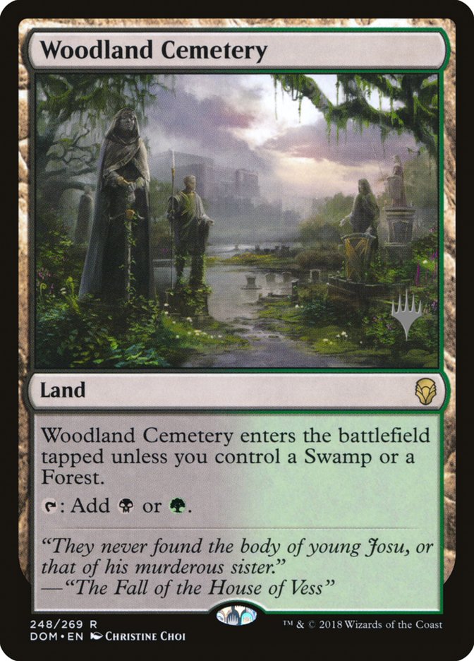 Woodland Cemetery (Promo Pack) [Dominaria Promos] | Gamers Paradise