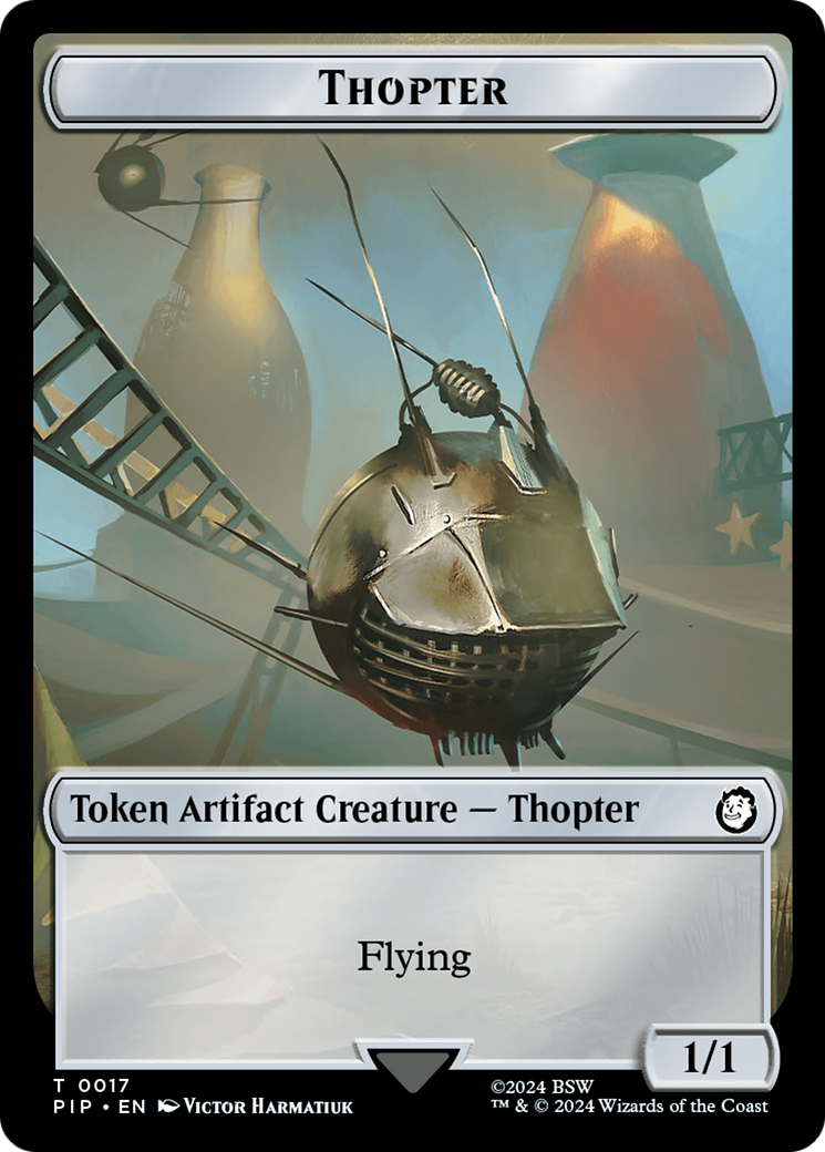 Treasure (0018) // Thopter Double-Sided Token [Fallout Tokens] | Gamers Paradise