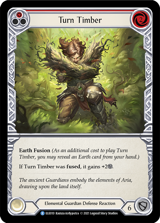 Turn Timber (Red) [ELE010] (Tales of Aria)  1st Edition Rainbow Foil | Gamers Paradise