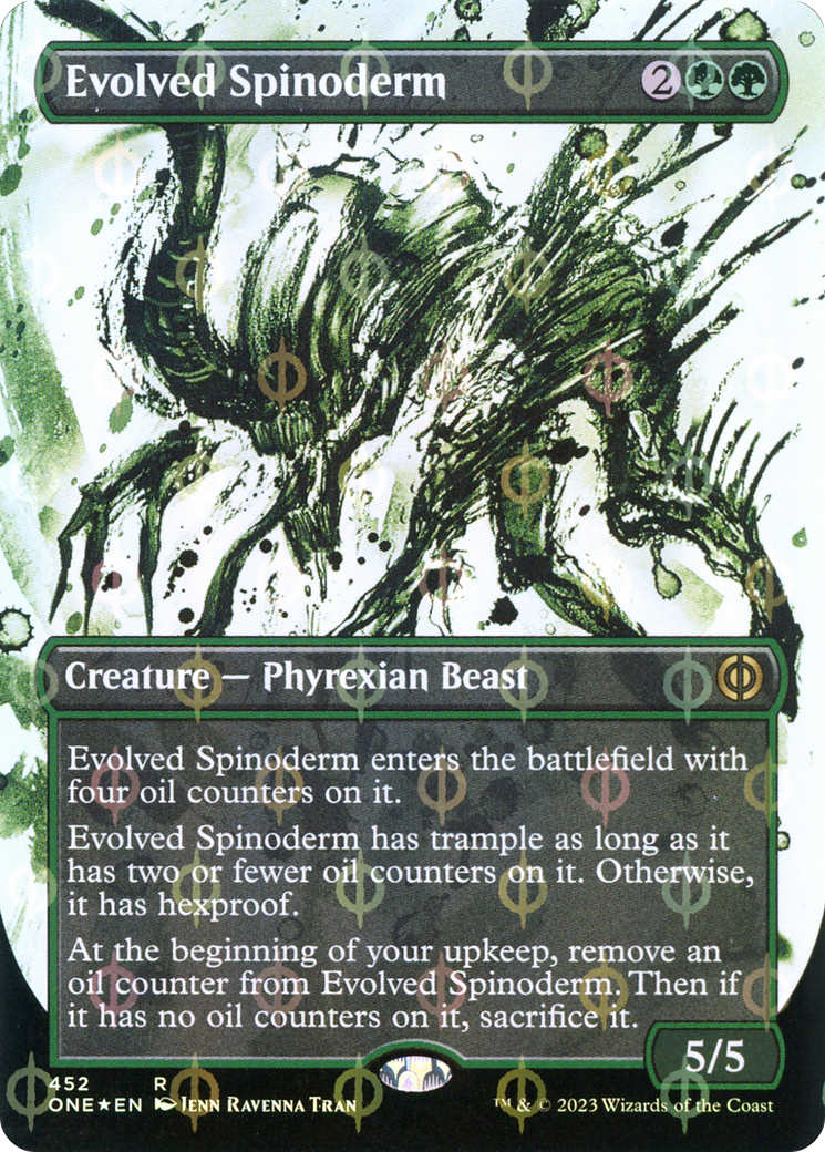 Evolved Spinoderm (Borderless Ichor Step-and-Compleat Foil) [Phyrexia: All Will Be One] | Gamers Paradise