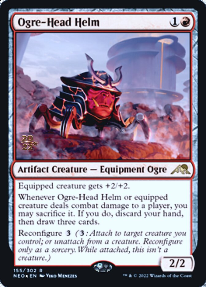 Ogre-Head Helm [Kamigawa: Neon Dynasty Prerelease Promos] | Gamers Paradise