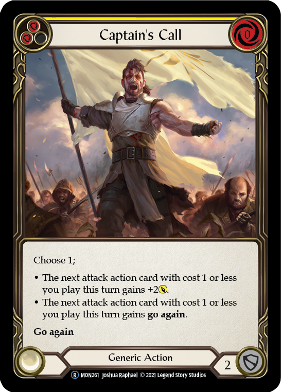 Captain's Call (Yellow) [U-MON261-RF] Unlimited Rainbow Foil | Gamers Paradise