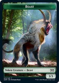 Beast // Treasure Double-Sided Token [Double Masters Tokens] | Gamers Paradise