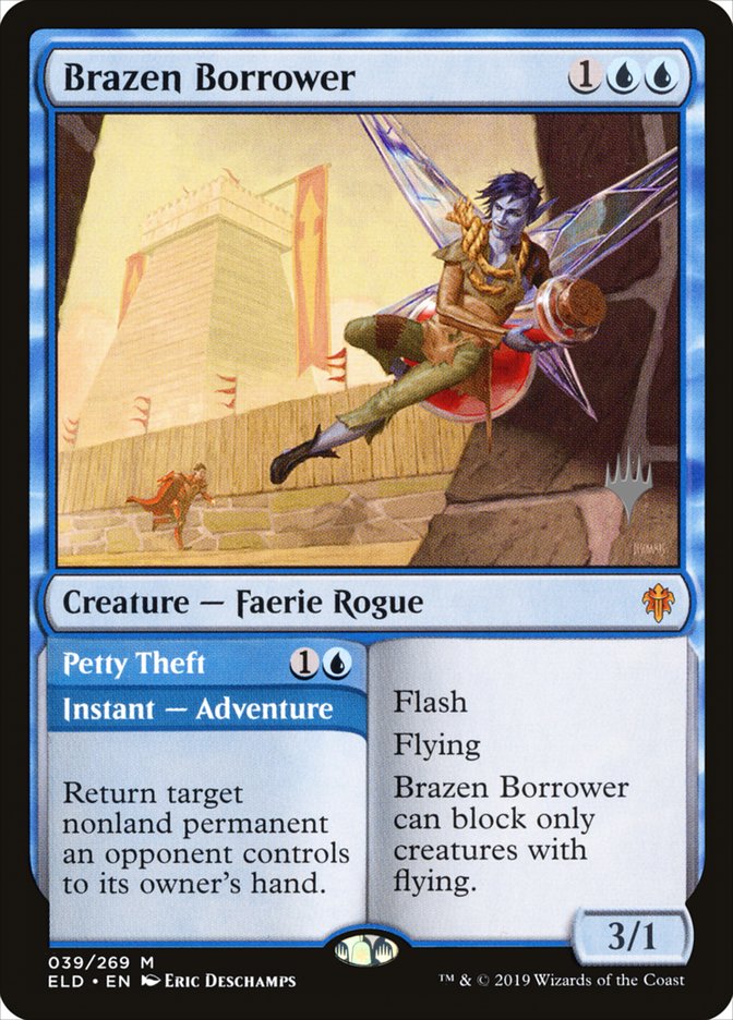 Brazen Borrower // Petty Theft (Promo Pack) [Throne of Eldraine Promos] | Gamers Paradise