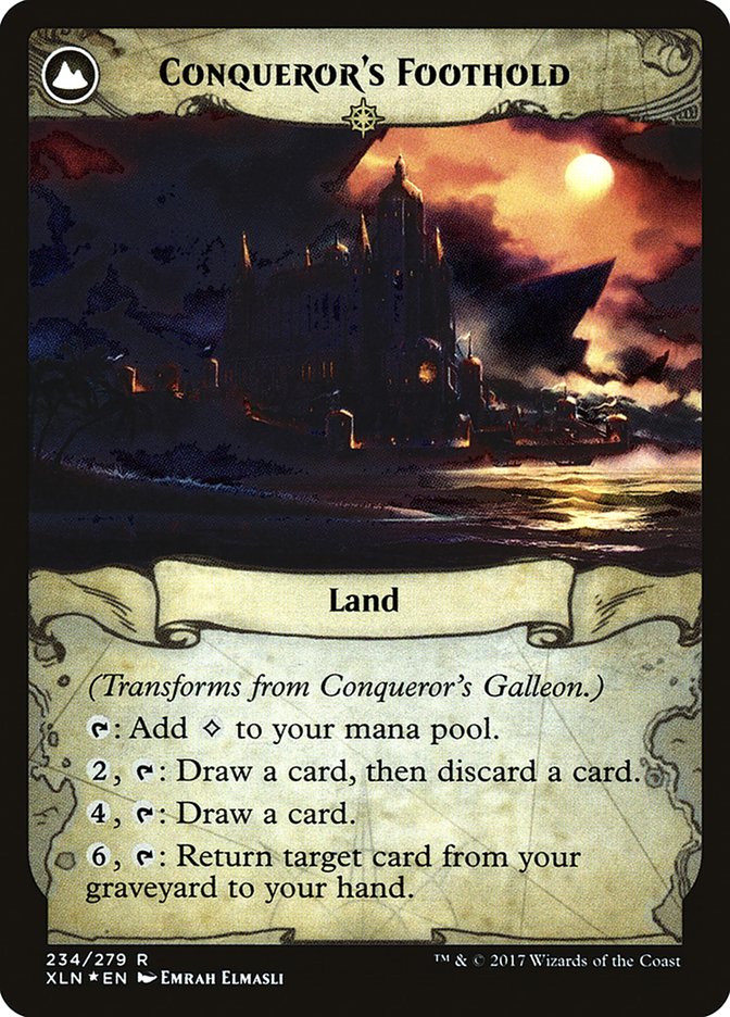 Conqueror's Galleon // Conqueror's Foothold [Ixalan Prerelease Promos] | Gamers Paradise