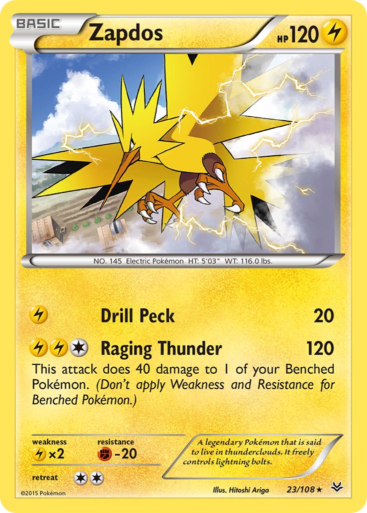 Zapdos(23/108) (Theme Deck Exclusive) [XY: Roaring Skies] | Gamers Paradise