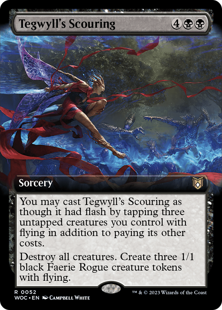 Tegwyll's Scouring (Extended Art) [Wilds of Eldraine Commander] | Gamers Paradise