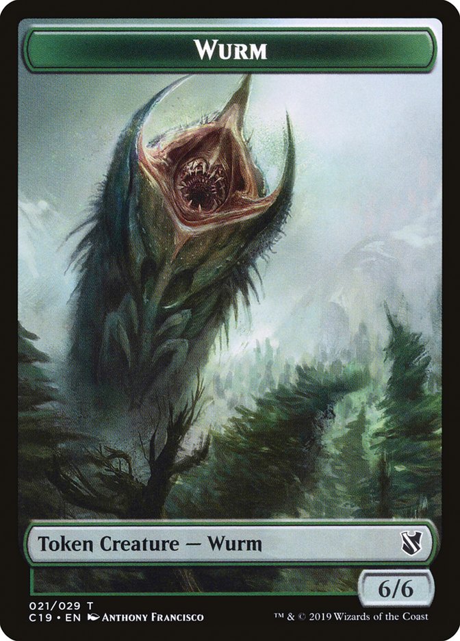 Beast (013) // Wurm Double-Sided Token [Commander 2019 Tokens] | Gamers Paradise
