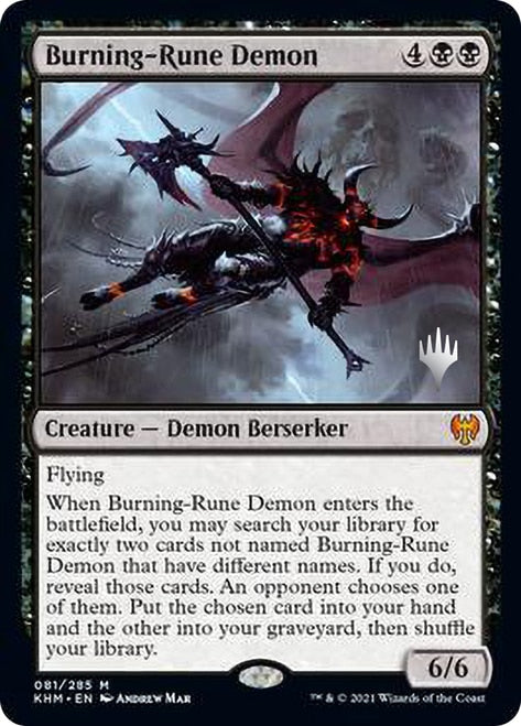 Burning-Rune Demon (Promo Pack) [Kaldheim Promos] | Gamers Paradise