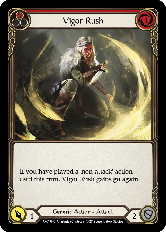 Vigor Rush (Red) [ARC197-C] 1st Edition Rainbow Foil | Gamers Paradise