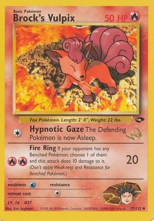 Brock's Vulpix (37/132) (W Stamped Promo) [Gym Challenge Unlimited] | Gamers Paradise