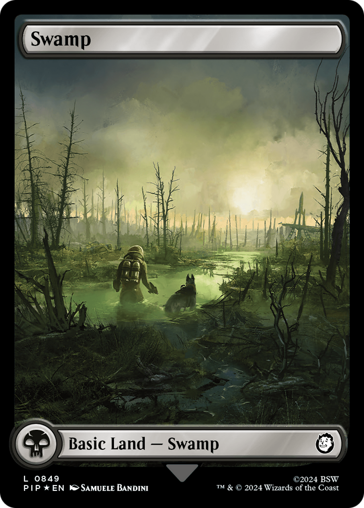 Swamp (0849) (Surge Foil) [Fallout] | Gamers Paradise