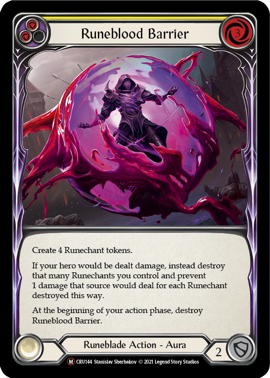 Runeblood Barrier [U-CRU144-RF] Unlimited Rainbow Foil | Gamers Paradise