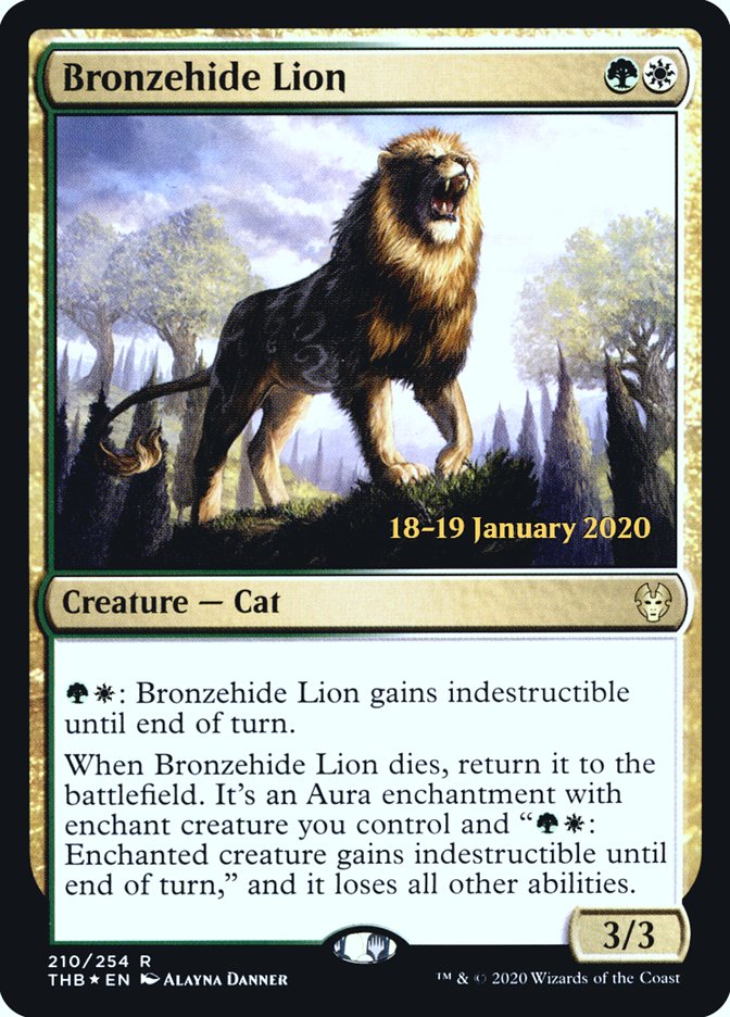 Bronzehide Lion [Theros Beyond Death Prerelease Promos] | Gamers Paradise