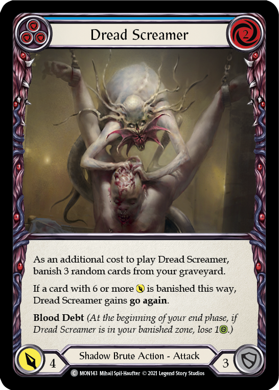 Dread Screamer (Blue) [MON143-RF] 1st Edition Rainbow Foil | Gamers Paradise
