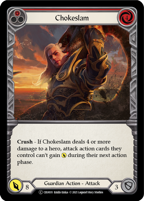 Chokeslam (Red) [U-CRU035-RF] Unlimited Rainbow Foil | Gamers Paradise