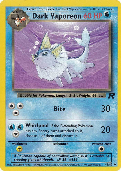 Dark Vaporeon (45/82) [Team Rocket Unlimited]  Gamers Paradise