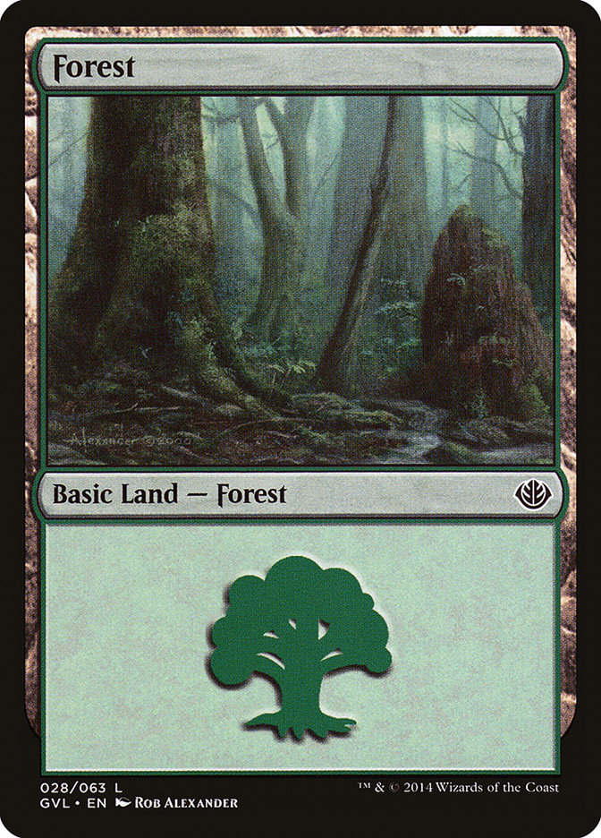 Forest (28) (Garruk vs. Liliana) [Duel Decks Anthology] | Gamers Paradise