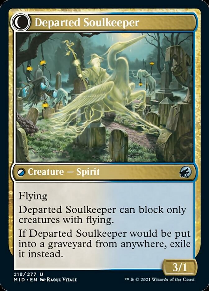 Devoted Grafkeeper // Departed Soulkeeper [Innistrad: Midnight Hunt] | Gamers Paradise