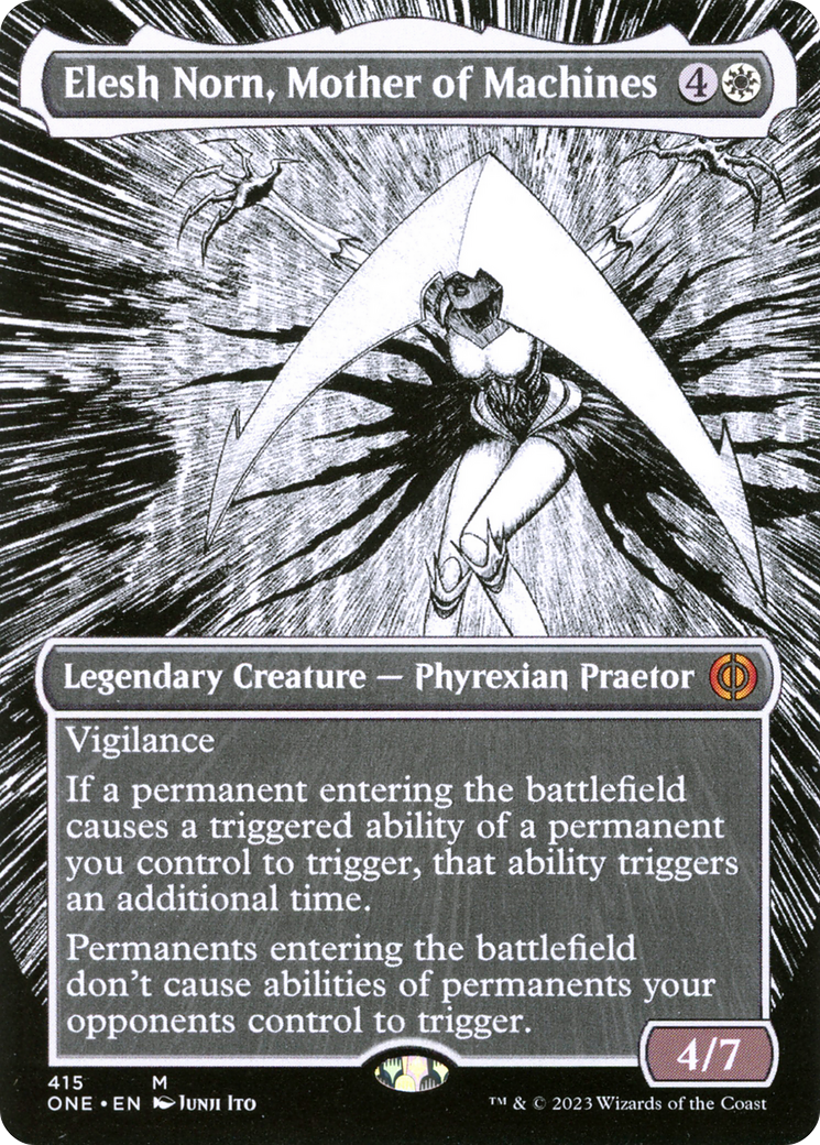 Elesh Norn, Mother of Machines (Borderless Manga) [Phyrexia: All Will Be One] | Gamers Paradise