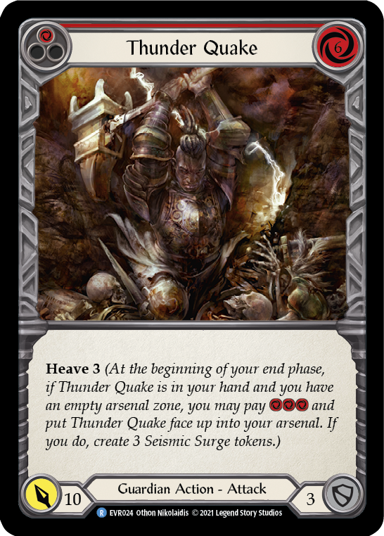 Thunder Quake (Red) [EVR024] (Everfest)  1st Edition Rainbow Foil | Gamers Paradise