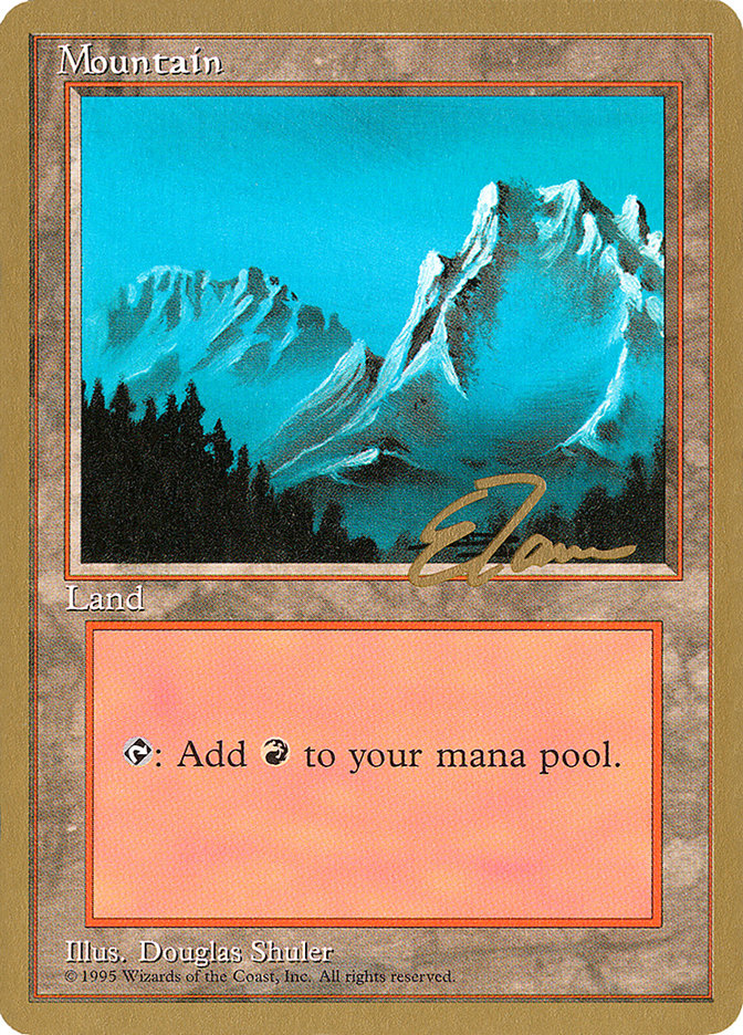 Mountain (et374) (Eric Tam) [Pro Tour Collector Set] | Gamers Paradise