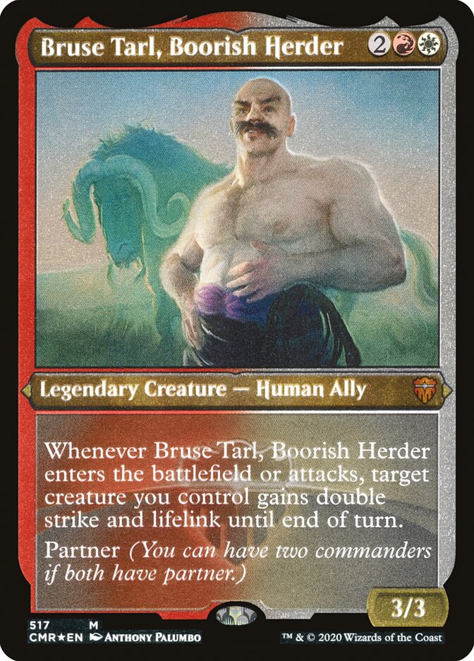 Bruse Tarl, Boorish Herder (Etched) [Commander Legends] | Gamers Paradise