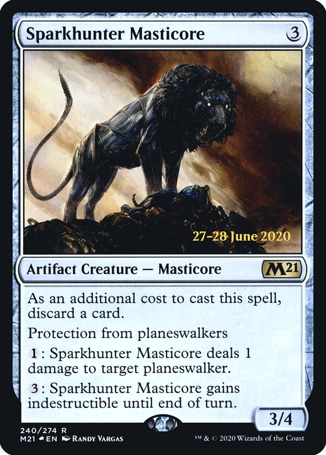 Sparkhunter Masticore [Core Set 2021 Prerelease Promos] | Gamers Paradise