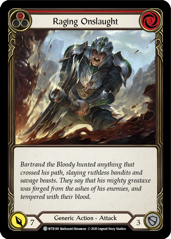 Raging Onslaught (Red) [U-WTR188] (Welcome to Rathe Unlimited)  Unlimited Normal | Gamers Paradise