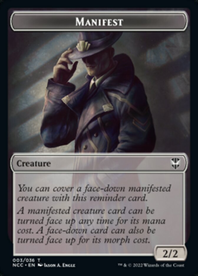 Manifest // Copy Double-Sided Token [Streets of New Capenna Commander Tokens] | Gamers Paradise