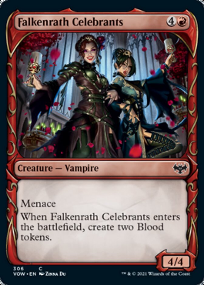 Falkenrath Celebrants (Showcase Fang Frame) [Innistrad: Crimson Vow] | Gamers Paradise