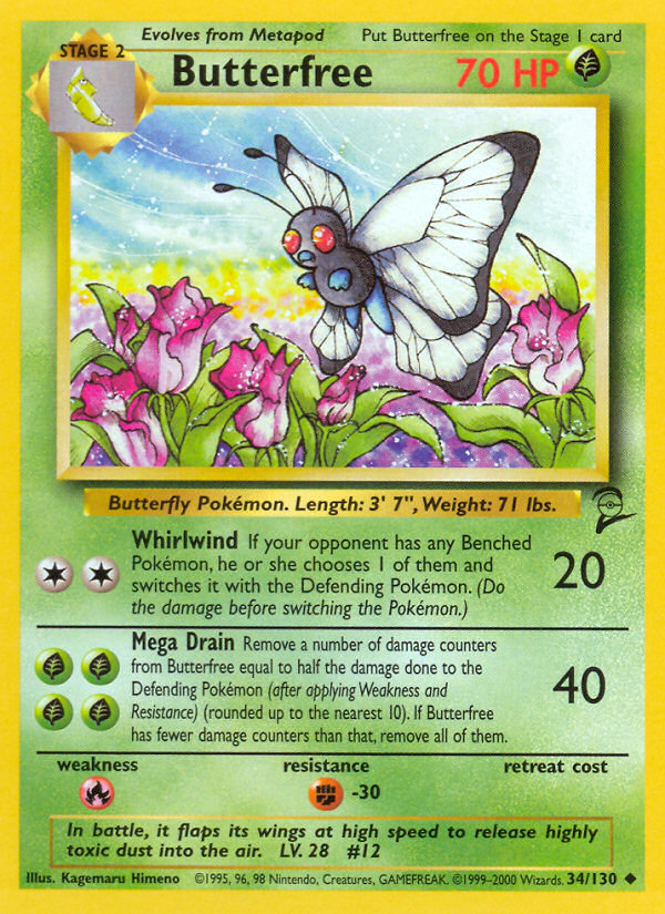 Butterfree (34/130) [Base Set 2] | Gamers Paradise