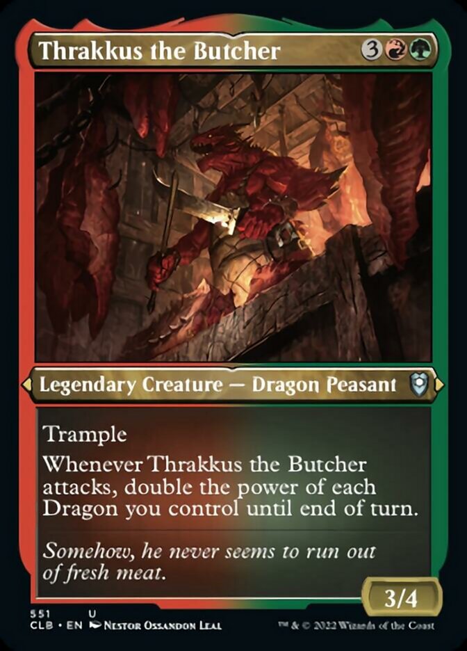 Thrakkus the Butcher (Foil Etched) [Commander Legends: Battle for Baldur's Gate] | Gamers Paradise