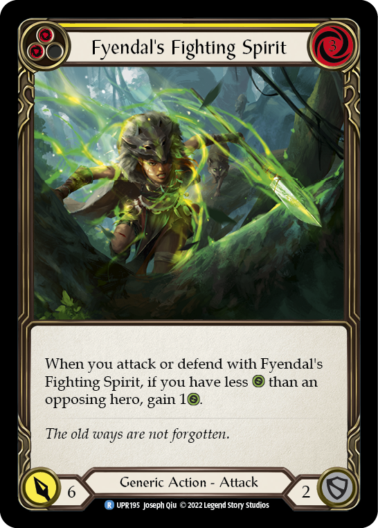 Fyendal's Fighting Spirit (Yellow) [UPR195] (Uprising)  Rainbow Foil | Gamers Paradise