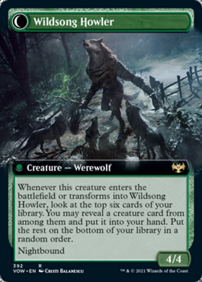 Howlpack Piper // Wildsong Howler (Extended Art) [Innistrad: Crimson Vow] | Gamers Paradise