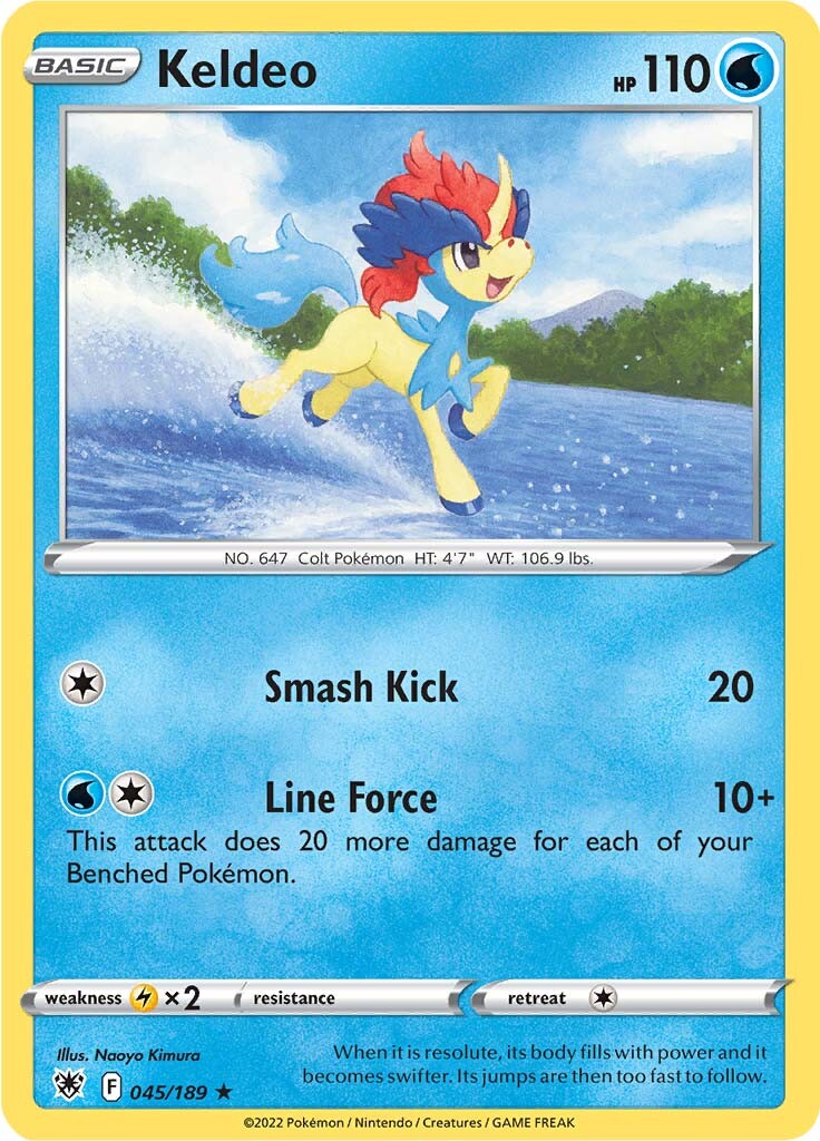 Keldeo (045/189) (Theme Deck Exclusive) [Sword & Shield: Astral Radiance] | Gamers Paradise