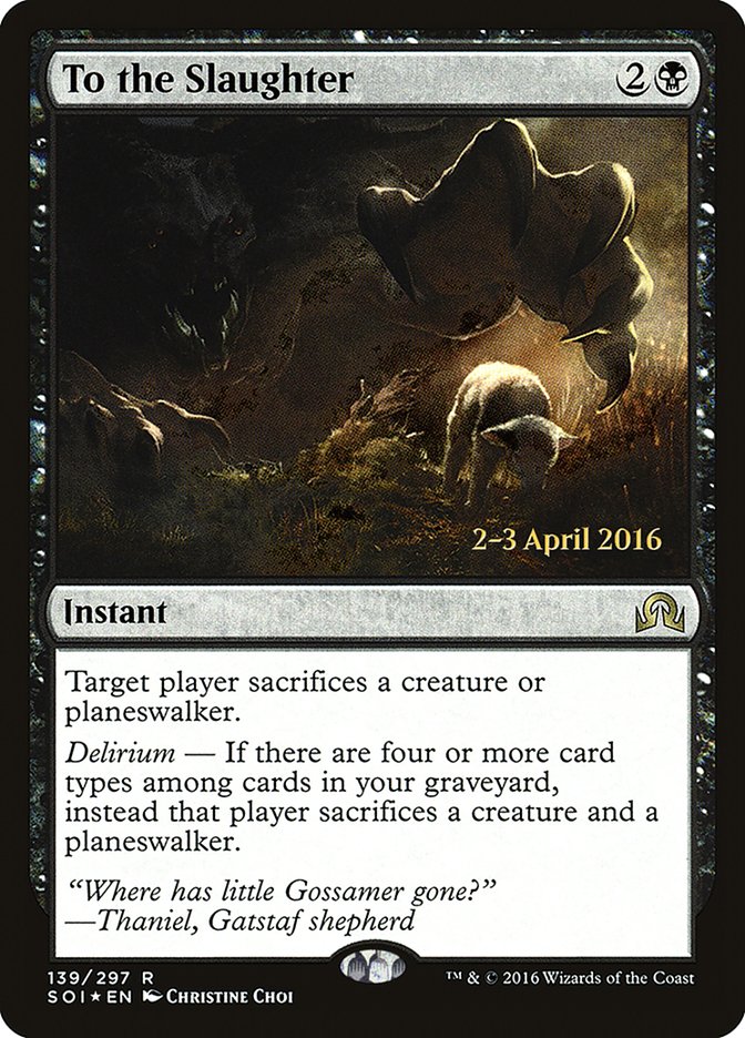 To the Slaughter [Shadows over Innistrad Prerelease Promos] | Gamers Paradise