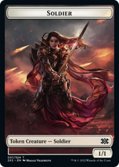 Worm // Soldier Double-Sided Token [Double Masters 2022 Tokens] | Gamers Paradise