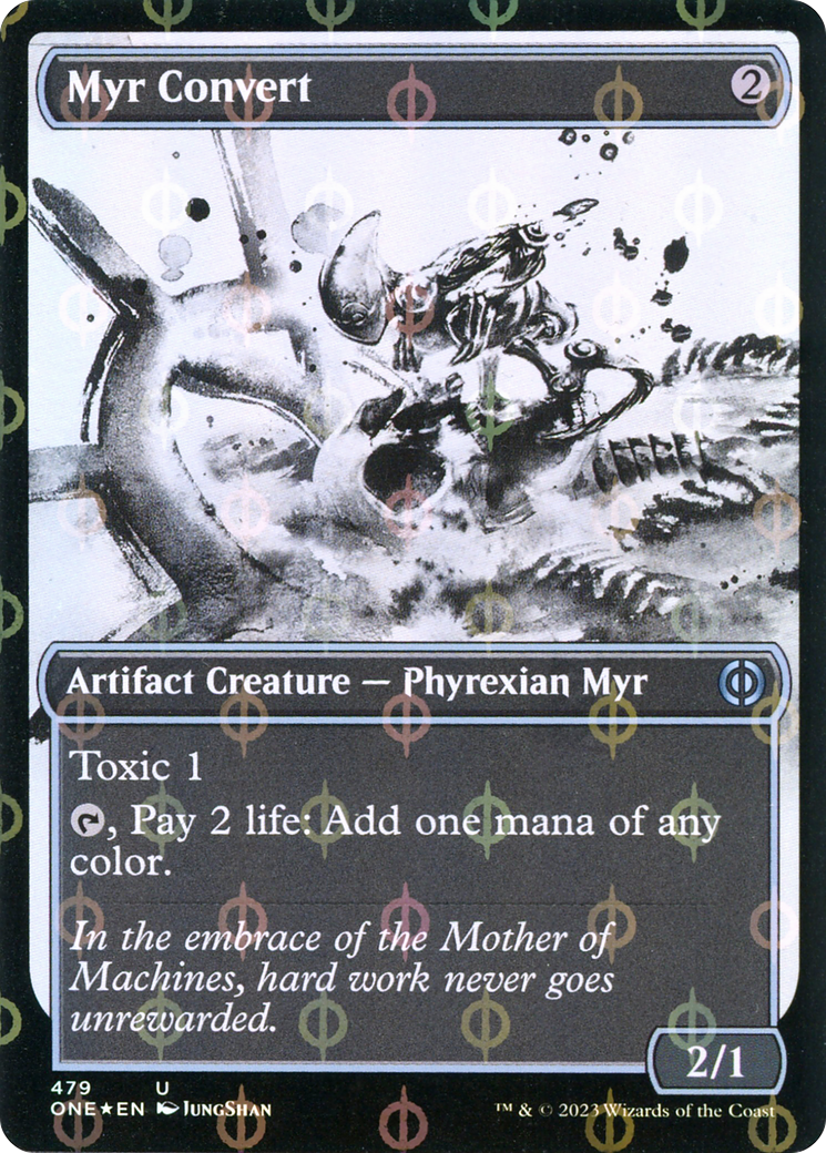 Myr Convert (Showcase Ichor Step-and-Compleat Foil) [Phyrexia: All Will Be One] | Gamers Paradise
