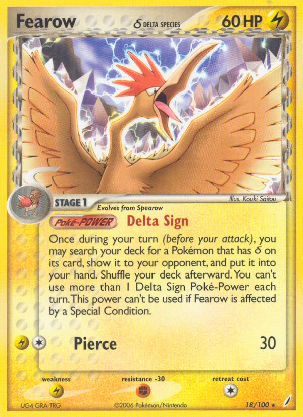 Fearow (18/100) (Delta Species) [EX: Crystal Guardians] | Gamers Paradise