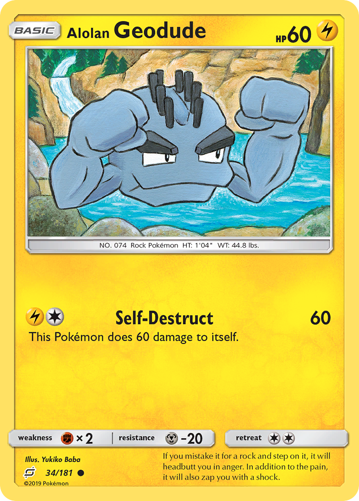 Alolan Geodude (34/181) [Sun & Moon: Team Up] | Gamers Paradise