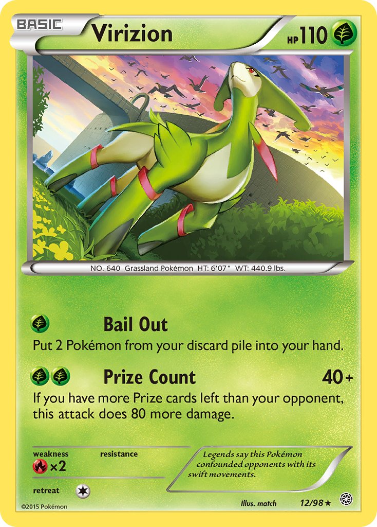 Virizion (12/98) (Theme Deck Exclusive) [XY: Ancient Origins] | Gamers Paradise