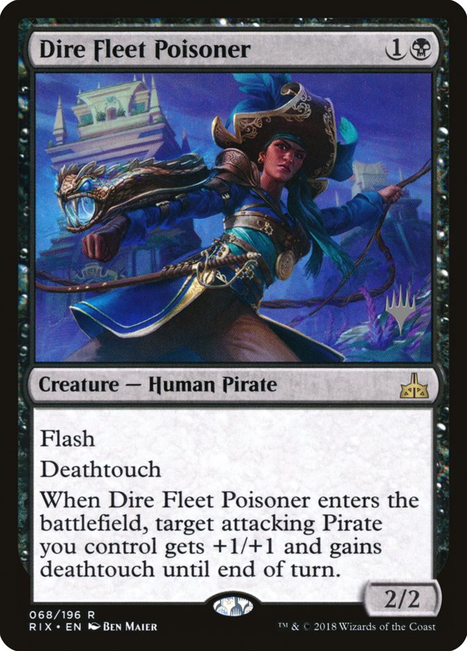 Dire Fleet Poisoner (Promo Pack) [Rivals of Ixalan Promos] | Gamers Paradise