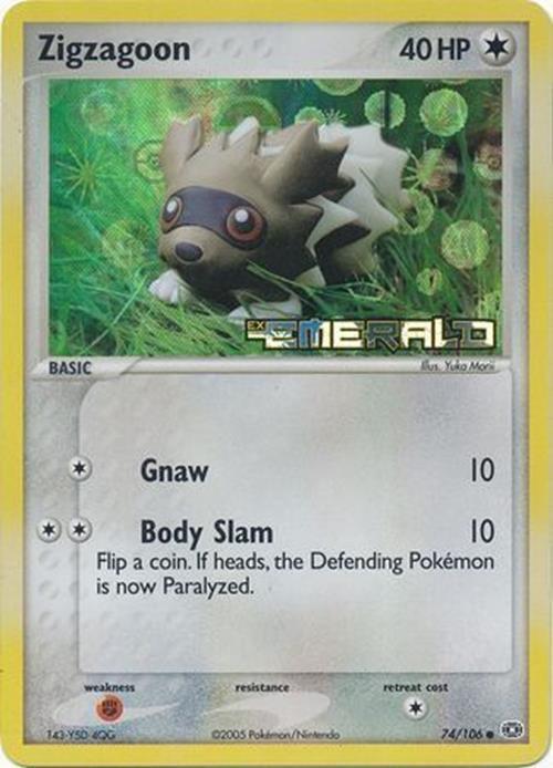 Zigzagoon (74/106) (Stamped) [EX: Emerald] | Gamers Paradise