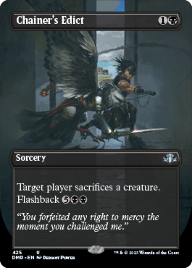 Chainer's Edict (Borderless Alternate Art) [Dominaria Remastered] | Gamers Paradise