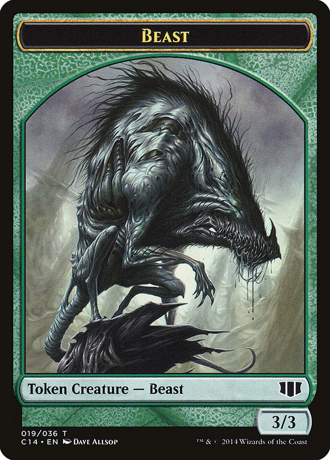 Elemental // Beast (019/036) Double-Sided Token [Commander 2014 Tokens] | Gamers Paradise