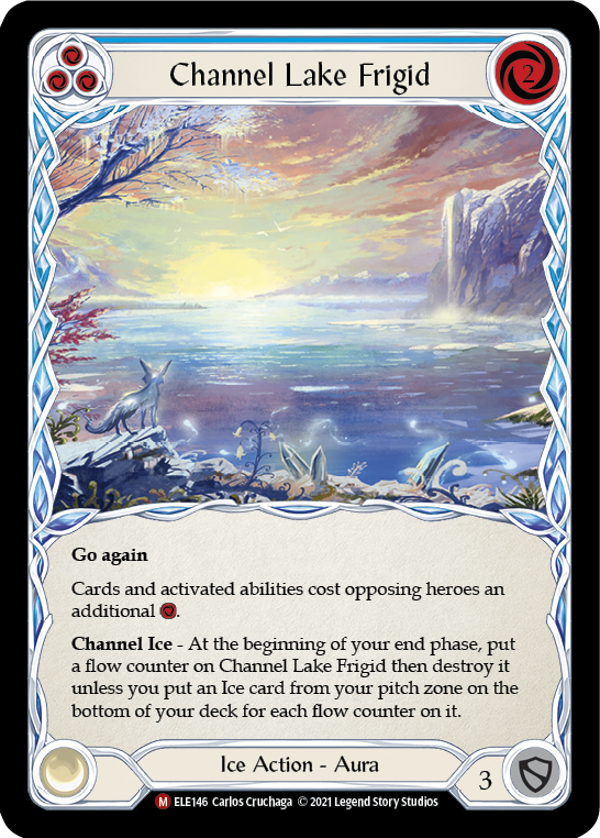 Channel Lake Frigid (Alternate Art) [ELE146] (Tales of Aria)  1st Edition Rainbow Foil | Gamers Paradise