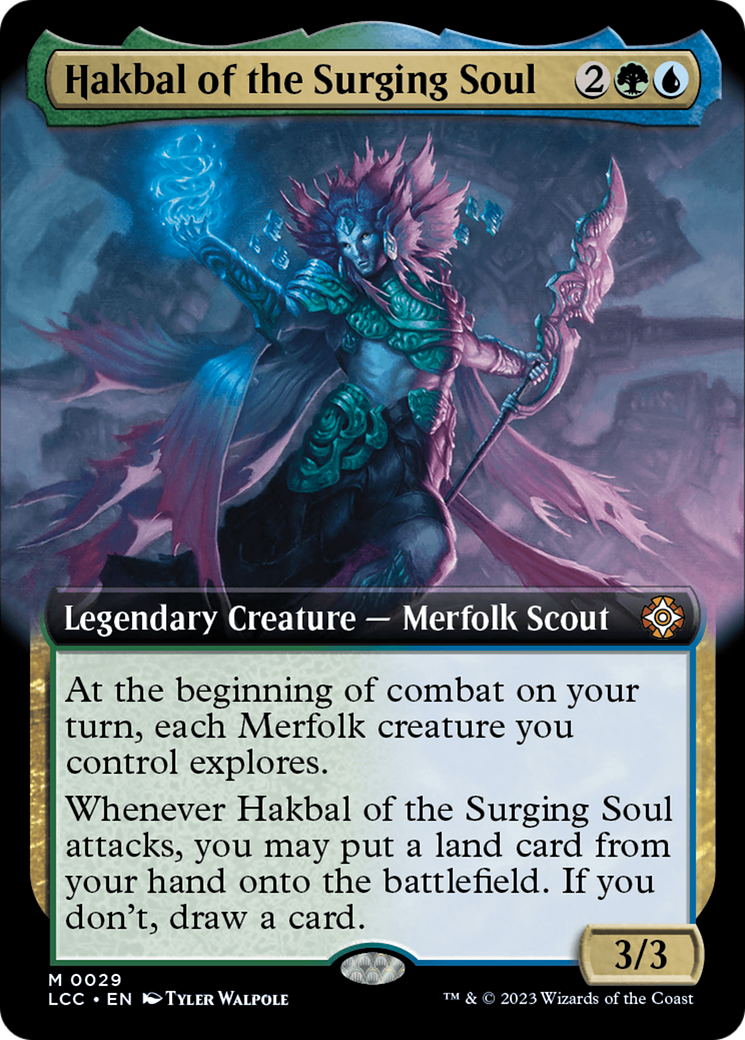 Hakbal of the Surging Soul (Extended Art) [The Lost Caverns of Ixalan Commander] | Gamers Paradise
